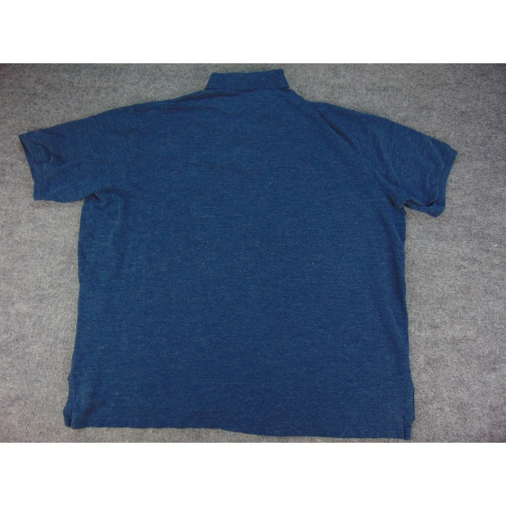 Polo Ralph Lauren Polo Mens 4XLT Blue Heathered Solid Short‎ Sleeve Pony Logo